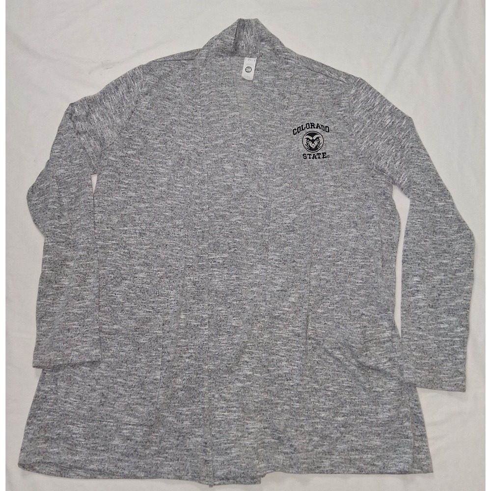 Colorado State Rams Cardigan Sweater Womens Small Gray Embroidered Paw Ladies - Picture 2 of 8